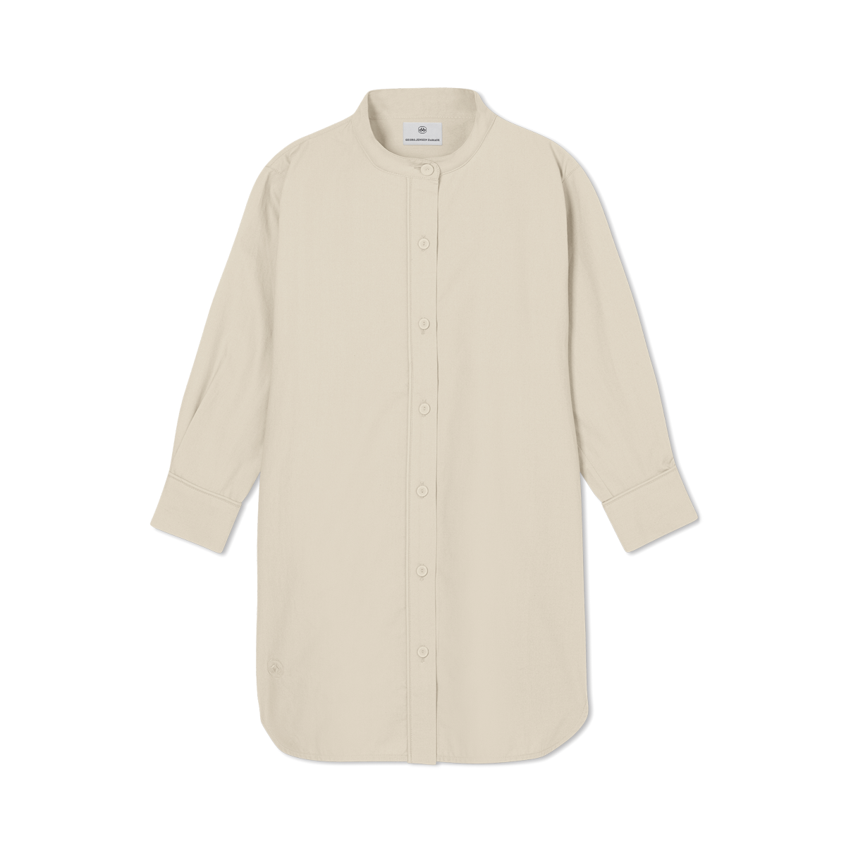 Beige shirt dress in organic cotton
