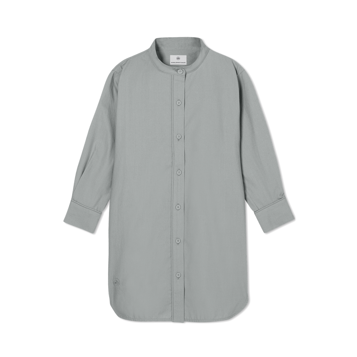 Light grey shirt dress in organic cotton